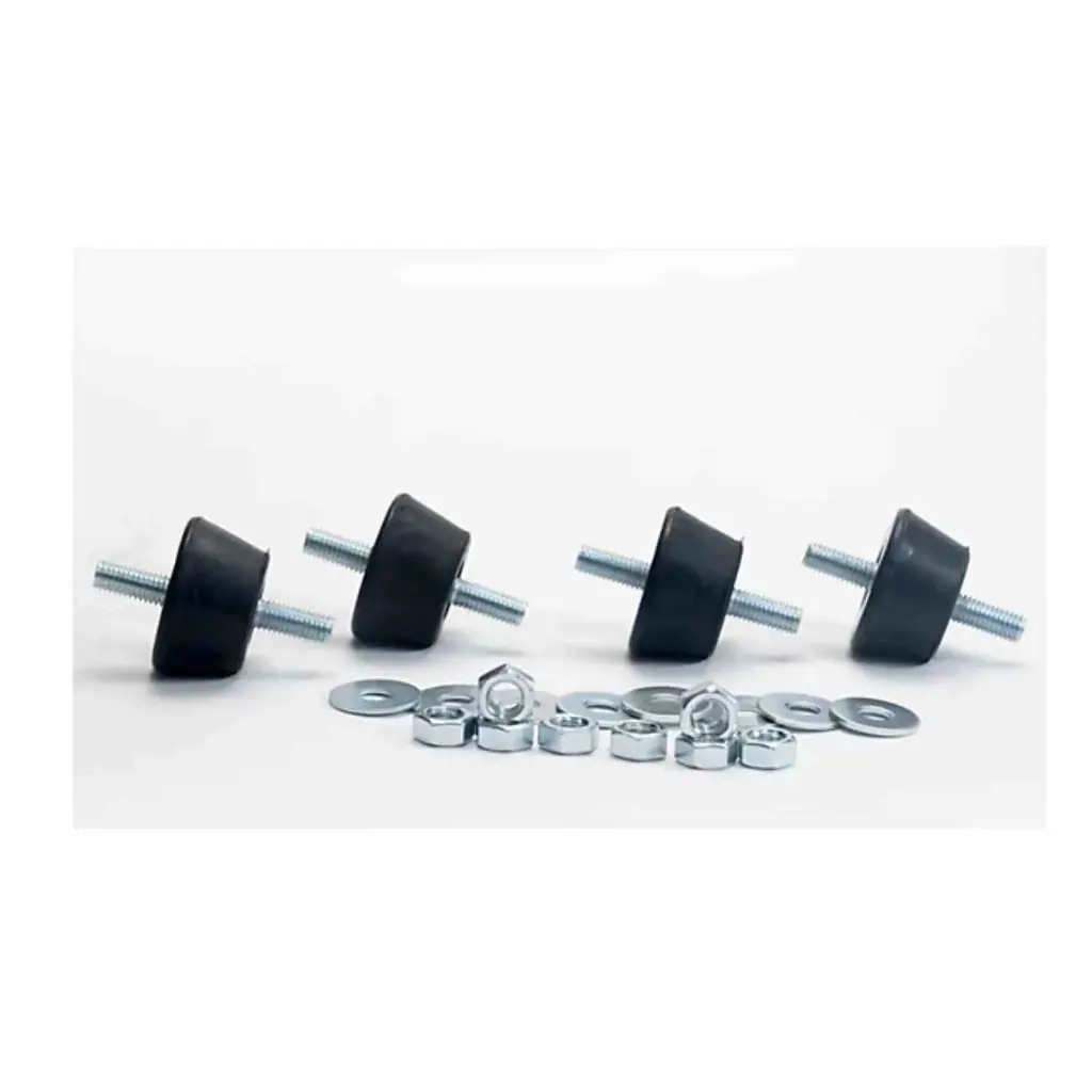 jeu de 4 plots anti-vibratiles pour caisson